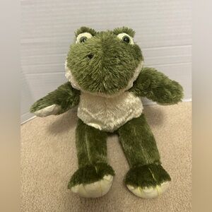 The Bear Factory Shaggy Green Bull Frog Plush 16” Retired Stuffed Animal 2001